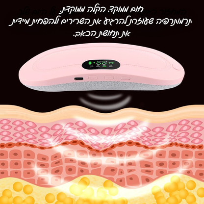 חגורת הפלא™ – חום ורטט ממוקדים להקלה בזמן המחזור